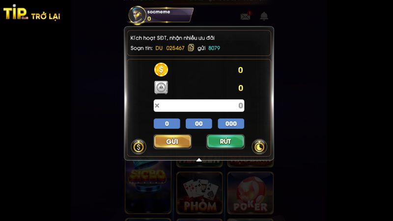 Hướng dẫn các bước kích hoạt sdt Tipclub
